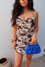 Load image into Gallery viewer, Myra Mini Slip Dress - Cow
