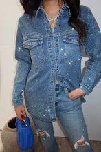 Load image into Gallery viewer, New Obsession Embellished Shacket - Denim
