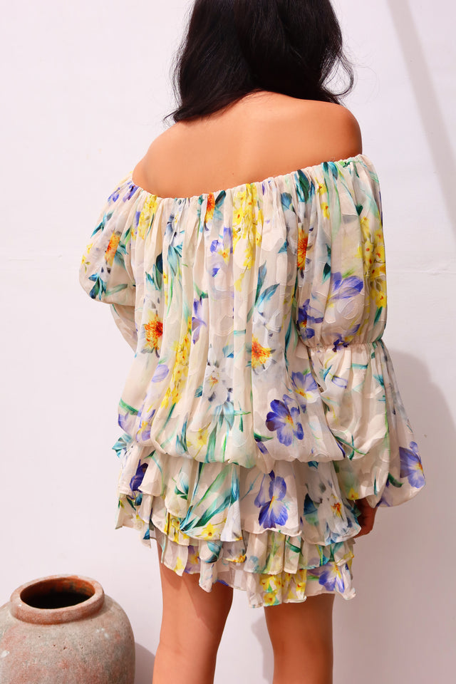 Spring Fling Flared Mini Dress - Floral Multi | Miss Lola MISS LOLA Spring Fling Flared Mini Dress - Floral Multi | Miss Lola MISS LOLA
