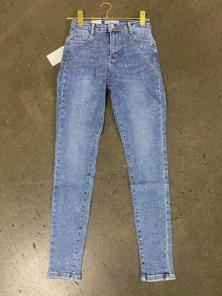 Load image into Gallery viewer, Standout Embellished Skinny Jean - Denim
