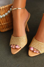 Load image into Gallery viewer, Noemi Raffia Mule Heels - Natural
