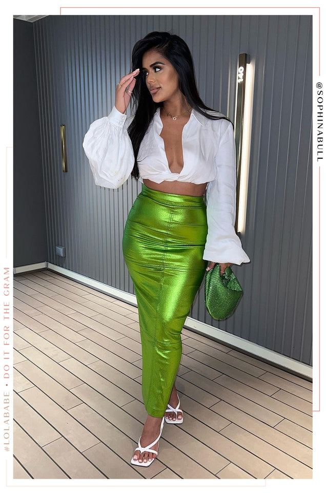 Load image into Gallery viewer, Vacay Nights Embellished Knot Detail Bag - Green
