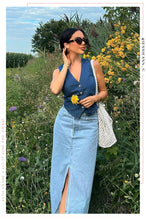 Load image into Gallery viewer, Girl Wearing All Denim Outfit
