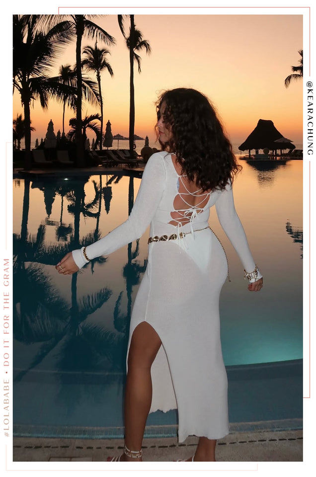 Load image into Gallery viewer, Main Event Knit Maxi Dress - White
