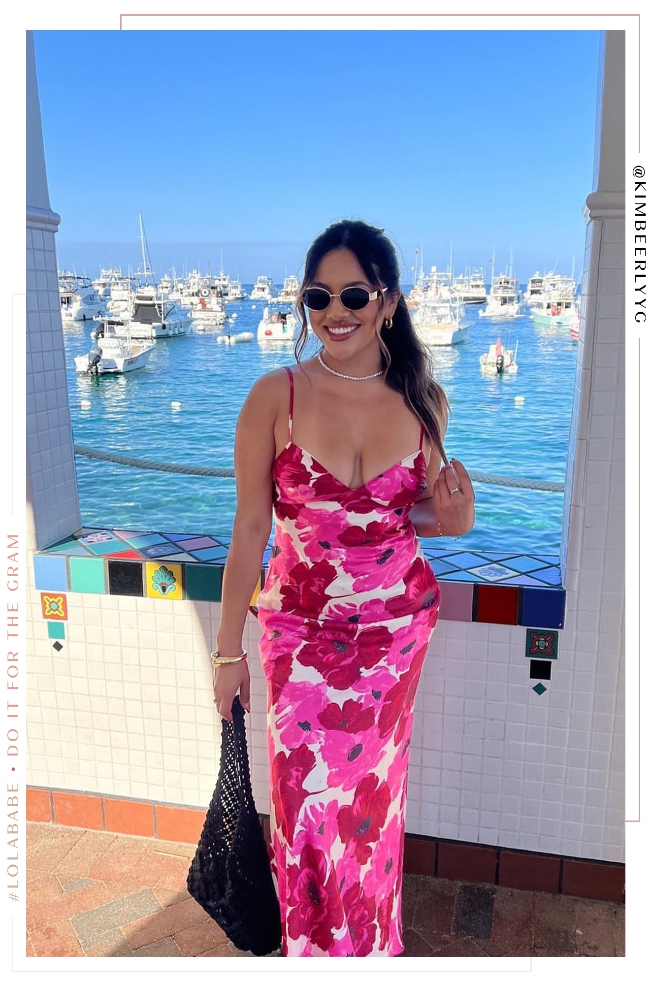 Miss Lola Amaya Pink Red Floral Maxi Dress MISS LOLA