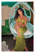 Load image into Gallery viewer, Syani Metallic Maxi Dress - Green
