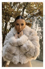 Load image into Gallery viewer, Private Getaway Faux Fur Coat - Beige
