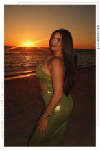 Load image into Gallery viewer, Syani Metallic Maxi Dress - Green
