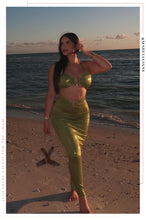 Load image into Gallery viewer, Syani Metallic Maxi Dress - Green
