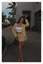 Load image into Gallery viewer, Tiani PU Mini Skirt - Butter
