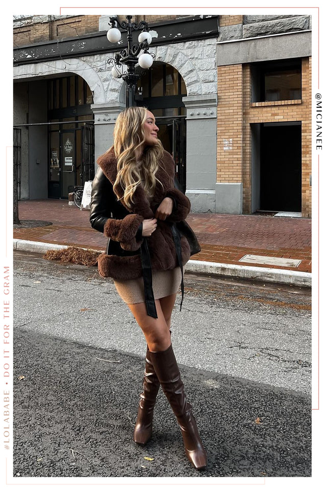 Load image into Gallery viewer, Kezia Faux Fur Coat - Brown
