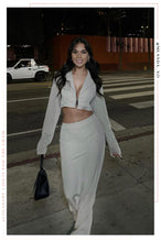 Load image into Gallery viewer, Business Talk Two Piece Blazer Skirt Set - Nude
