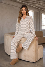 Load image into Gallery viewer, Movie Night Striped Lounge Set – Nude
