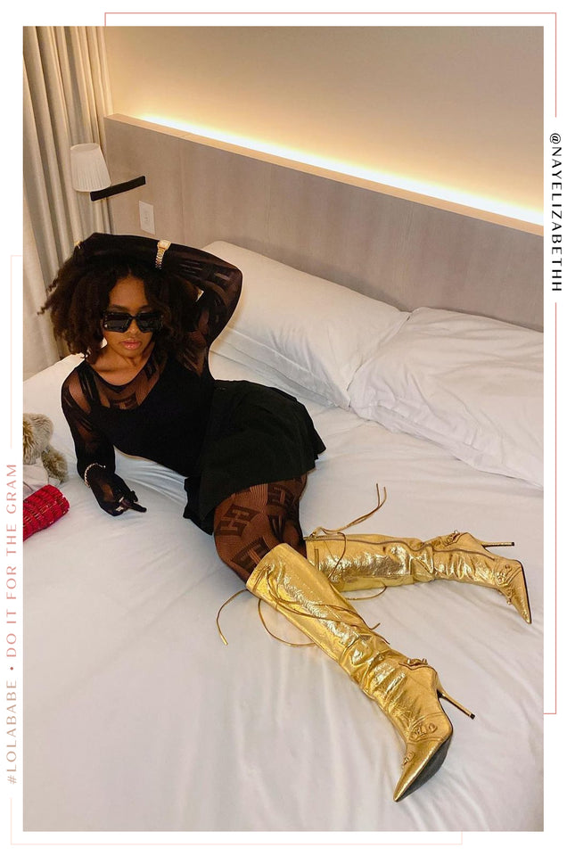 Load image into Gallery viewer, Adison Knee High Boots - Gold
