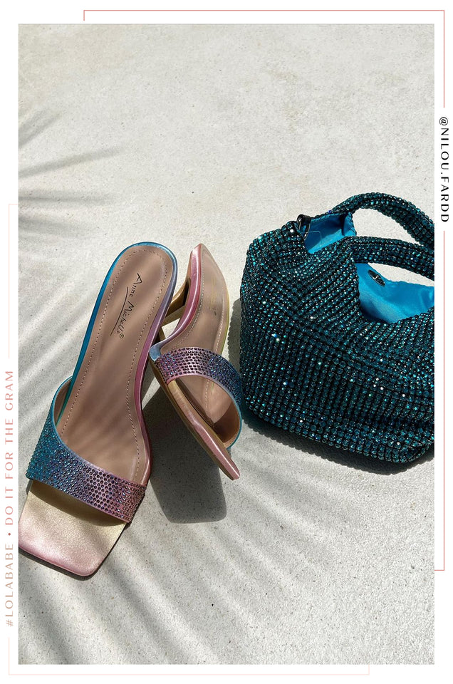 Load image into Gallery viewer, Irina Embellished Mid High Heels - Multi

