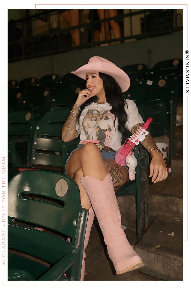 Load image into Gallery viewer, Abby Cowgirl Boots - Pink
