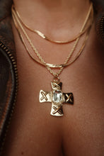 Load image into Gallery viewer, Norma Embellished Cross Necklace - Gold
