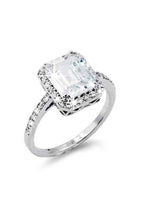 Load image into Gallery viewer, Adelaya Rhodium Plated CZ Stone Ring - Silver
