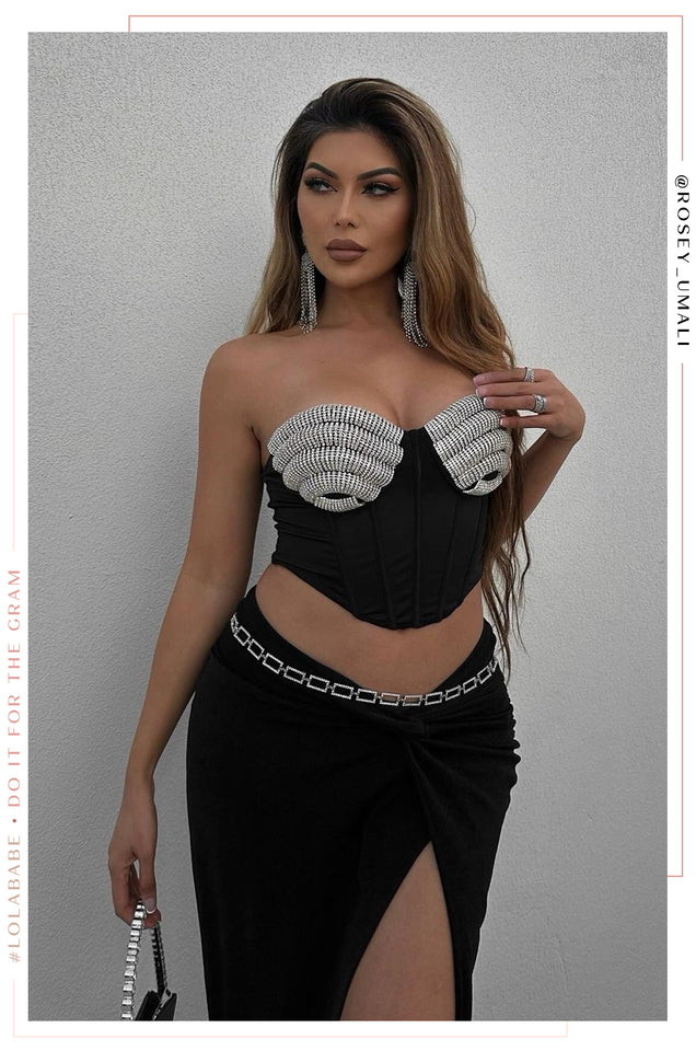 Load image into Gallery viewer, Showstopper Corset Top - Black
