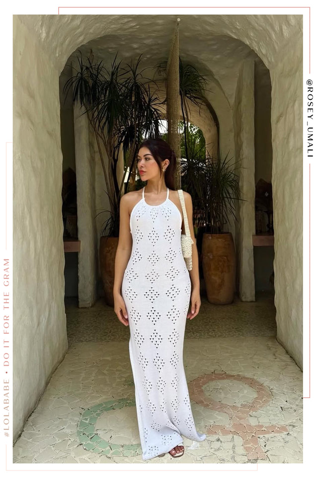 Load image into Gallery viewer, Gretta Maxi Dress - White
