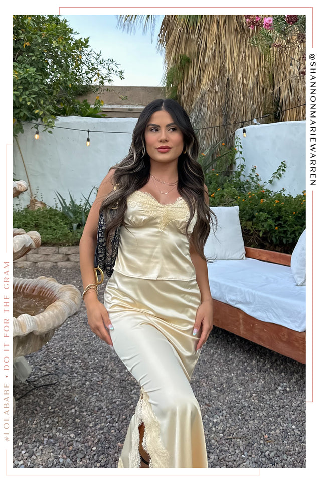 Load image into Gallery viewer, Two Piece Light Yellow Set worn by Women
