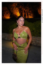 Load image into Gallery viewer, Syani Metallic Maxi Dress - Green
