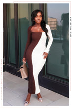 Load image into Gallery viewer, Brown and Ivory Dress

