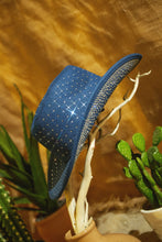 Load image into Gallery viewer, Harlen Embellished Wester Hat - Dark Denim
