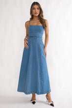 Load image into Gallery viewer, Summer Skies Denim Midi Dress - Denim
