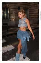 Load image into Gallery viewer, Samantha Denim Heel Boots - Denim
