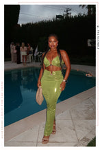 Load image into Gallery viewer, Syani Metallic Maxi Dress - Green

