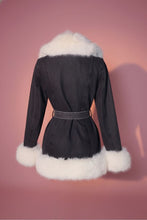 Load image into Gallery viewer, Mia Faux Fur Coat - Black Denim
