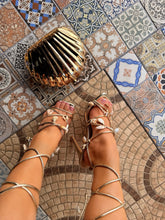 Load image into Gallery viewer, Isla Shell Charm Strappy Heels - Gold
