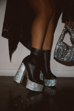 Load image into Gallery viewer, Concert Vibes Embellished Platform Block Ankle Boots - Black
