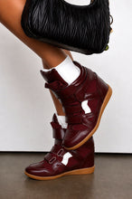 Load image into Gallery viewer, Gigi Wedge Sneakers - Burgundy

