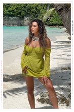 Load image into Gallery viewer, Mireya Long Sleeve Mini Dress - Green
