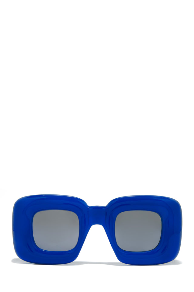 Load image into Gallery viewer, Blue Squared Sunglasses
