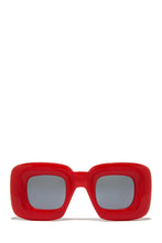 Load image into Gallery viewer, Red Squared Frame Sunglasses
