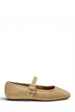 Load image into Gallery viewer, Eleni Mary Jane Raffia Flats - Natural

