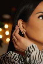 Load image into Gallery viewer, Alahna Embellished Bow Tie Earring - Gold
