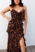 Load image into Gallery viewer, Alejandra Ruffle Maxi Dress - Leopard
