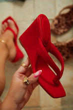 Load image into Gallery viewer, Alena Wedge Heel Mules - Red
