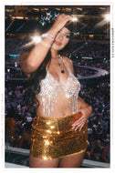 Gold Sequins Mini Skirt