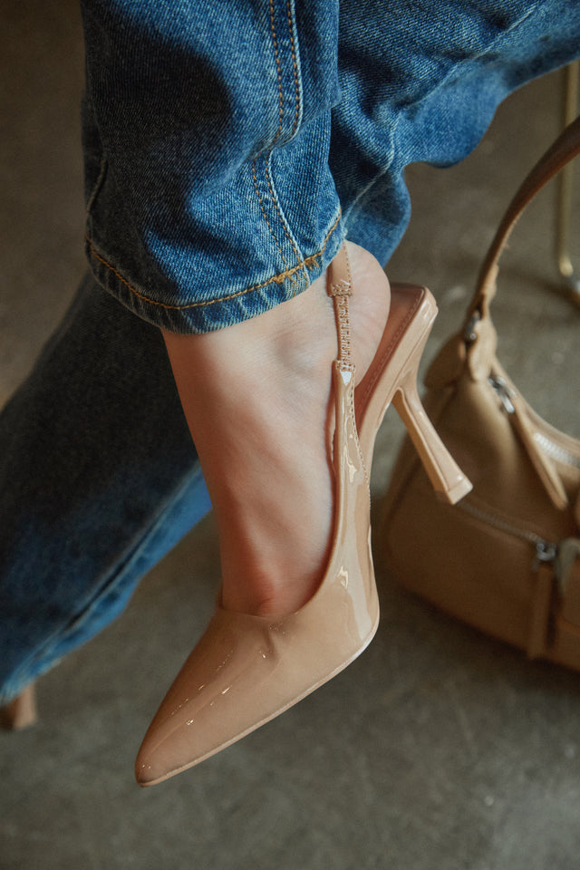 Load image into Gallery viewer, Alisson Slingback Pumps - Dark Nude
