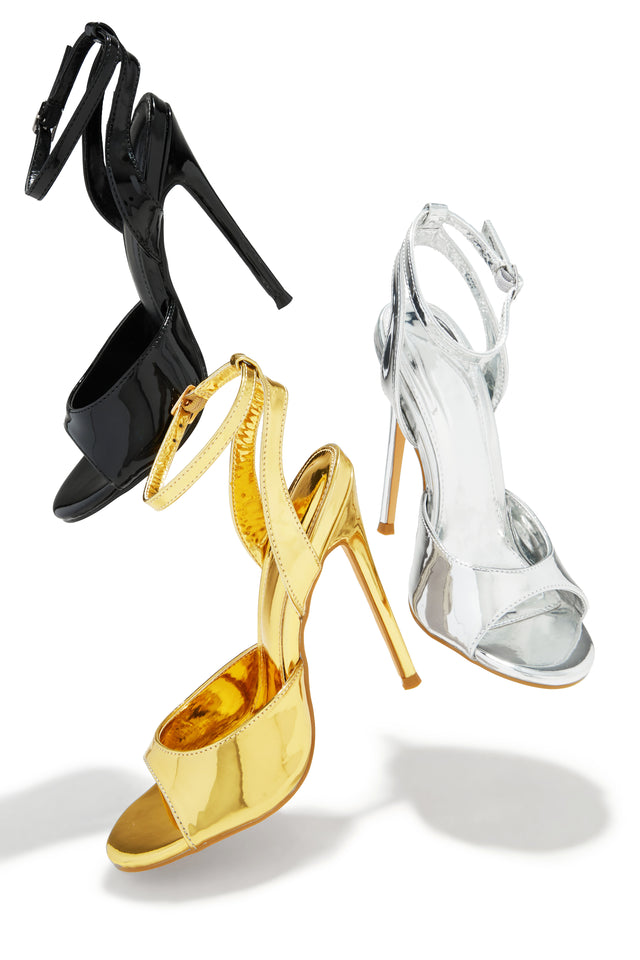 Load image into Gallery viewer, All Colors Available in Mary Jane Strap High Heels - Black, Gold-Tone and Silver-Tone
