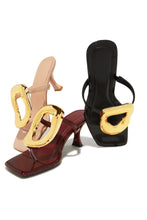 Load image into Gallery viewer, Aelin Thong Strap Mid Heel Mules - Black
