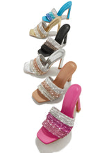 Load image into Gallery viewer, Feeling Myself Embellished High Heel Mules - Pink
