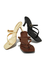 Load image into Gallery viewer, Ainsley Mid Heel Mules - Brown
