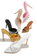 Load image into Gallery viewer, Amiah Embellished High Heel Mules - Gold
