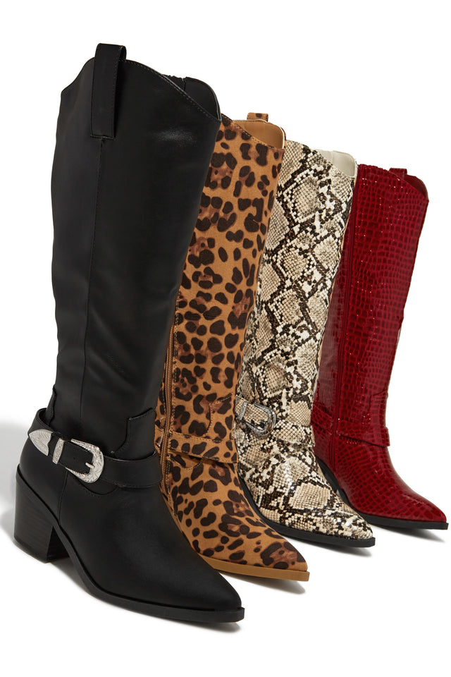 Load image into Gallery viewer, Zelia Western Cowgirl Boots - Leopard

